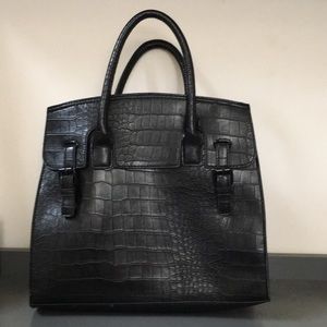 MOSSIMO black faux alligator purse